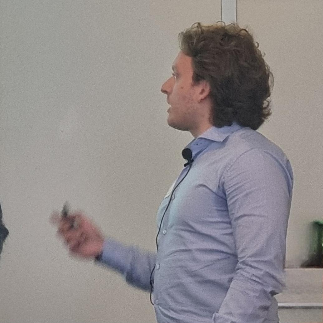 Pietro presenting his research
